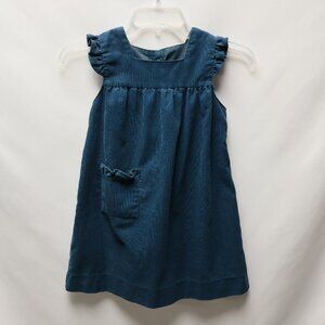 Vintage Girls Corduroy Dress by Health-Tex Size 6X Deep Teal Green